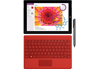 microsoft surface 3 64 gb (7g5-00003) + surface type cover red (a7z