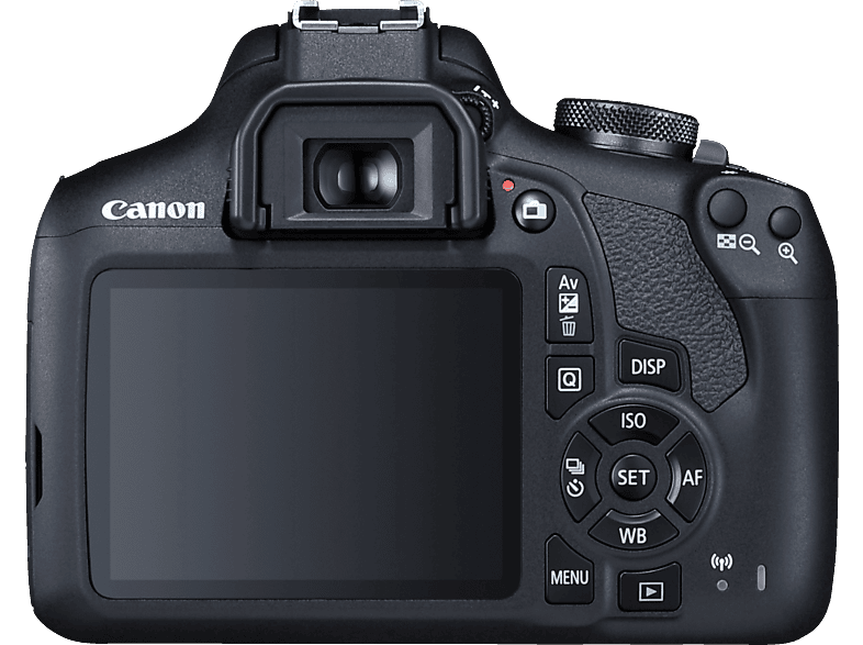 CANON EOS 2000D Kit Spiegelreflexkamera, 24.1 Megapixel, Full HD, 18-55 mm Objektiv (EF-S, IS II), WLAN, Schwarz