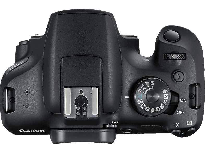CANON EOS 2000D Kit Spiegelreflexkamera, 24.1 Megapixel, Full HD, 18-55 mm Objektiv (EF-S, IS II), WLAN, Schwarz